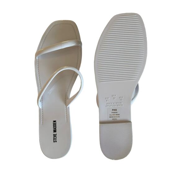 Steve Madden Women’s Pike White Strappy Slip On Jelly Sandals Size 10 - Picture 3 of 4